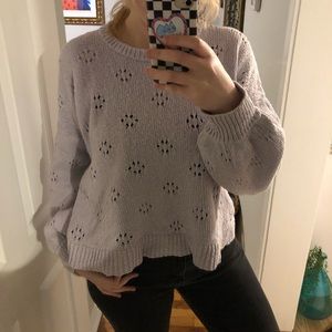 Madewell Lavender Cotton Sweater